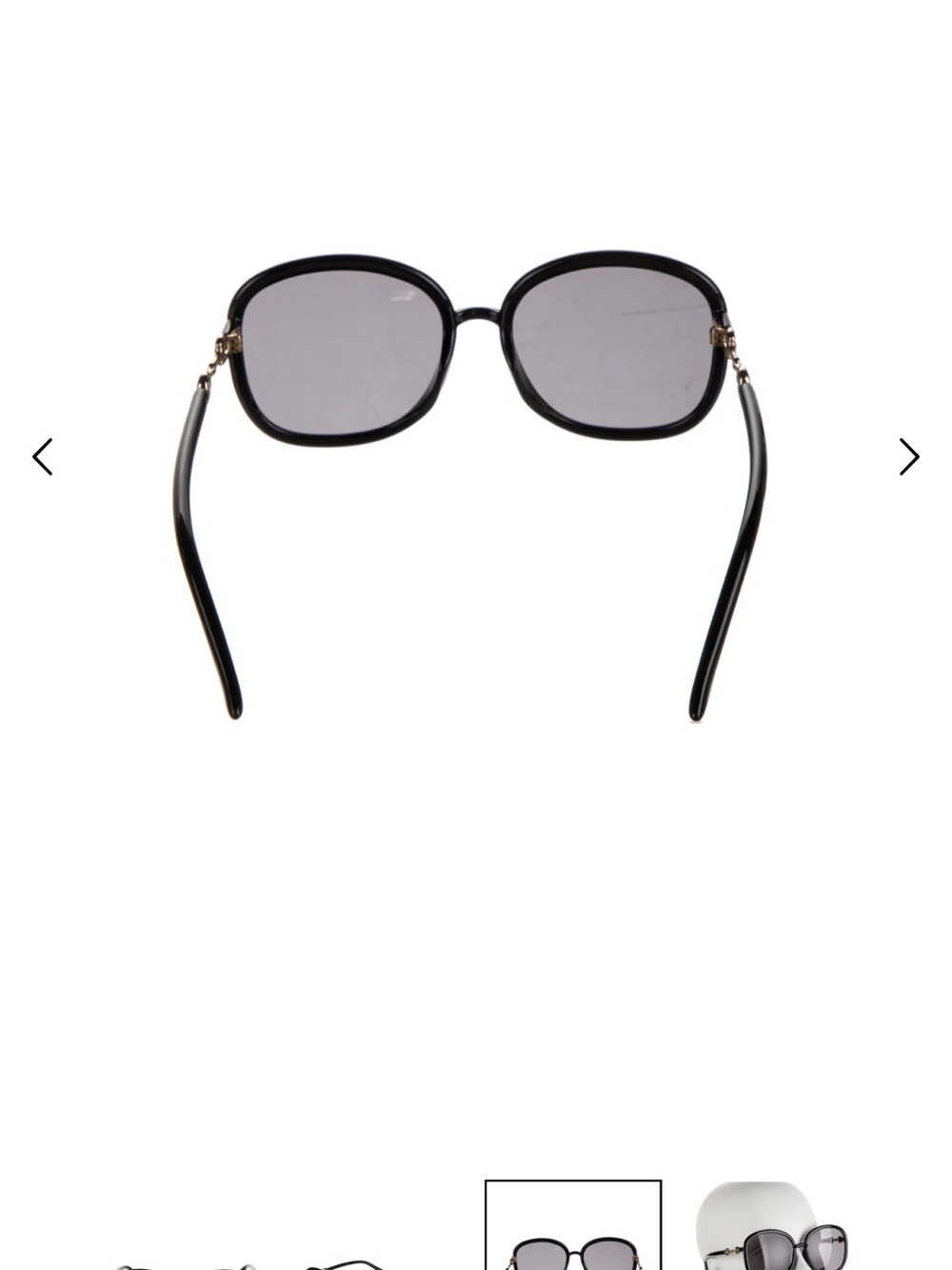 Gucci Horsebit Oversized Black Women’s Sunglasses with Gray Lenses - Picture 4 of 5
